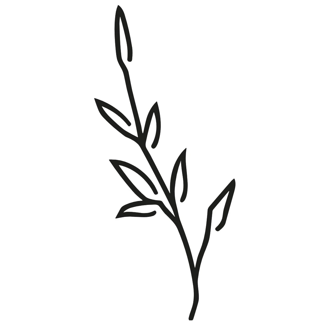 Leafy branch temporary tattoo, fine line - Image 2