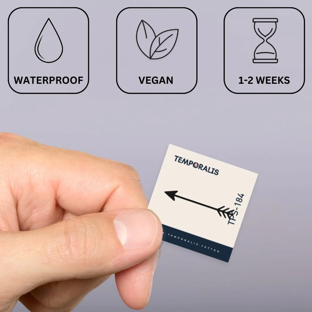 Minimalist arrow temporary tattoo - Image 3