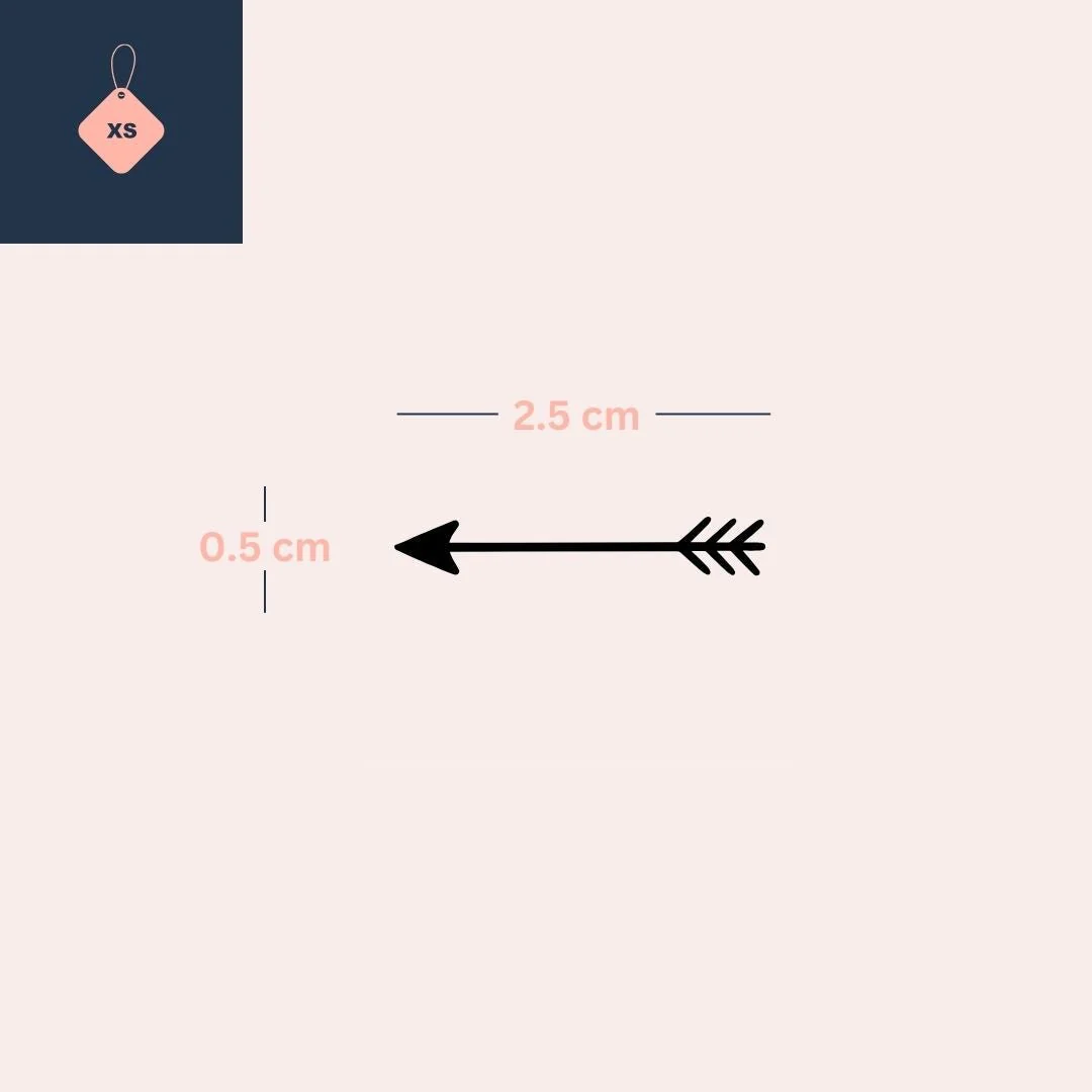 Minimalist arrow temporary tattoo - Image 4