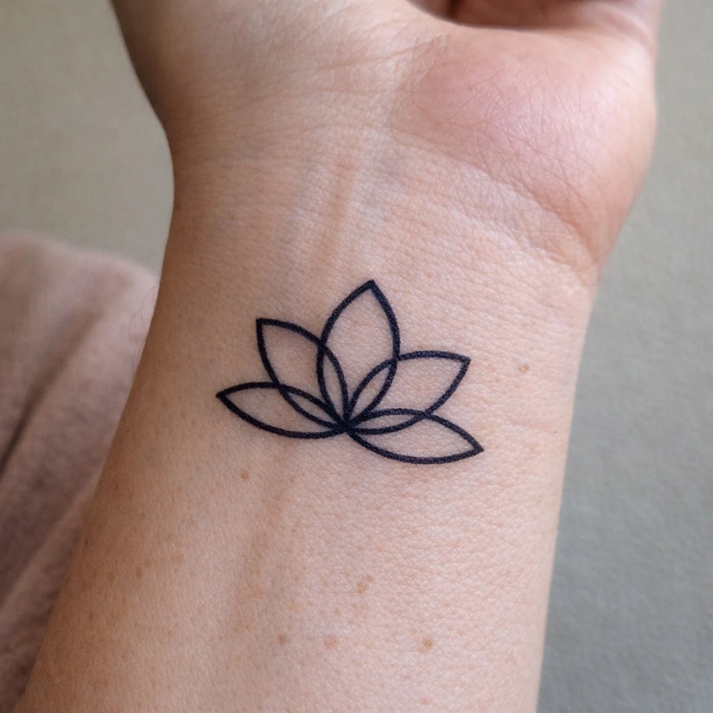 Minimalist Lotus Tattoo