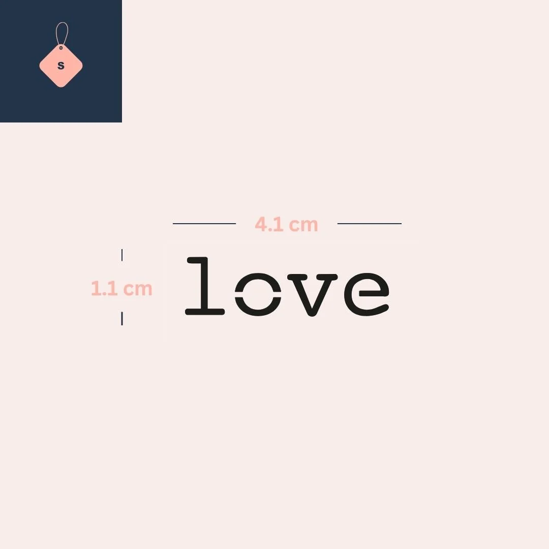 Geometric 'love' temporary tattoo - Image 4