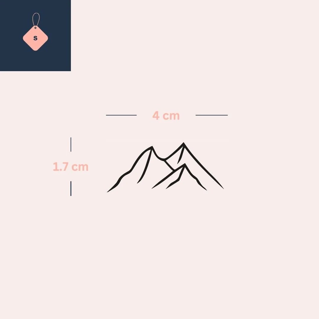 Minimalist Mountain Range Temporary Tattoo - Image 4