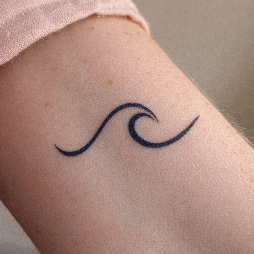 Minimalist Wave Tattoo