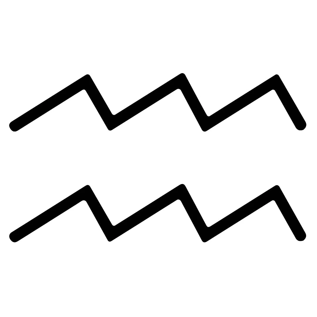 Minimalist Aquarius zodiac temporary tattoo - Image 2