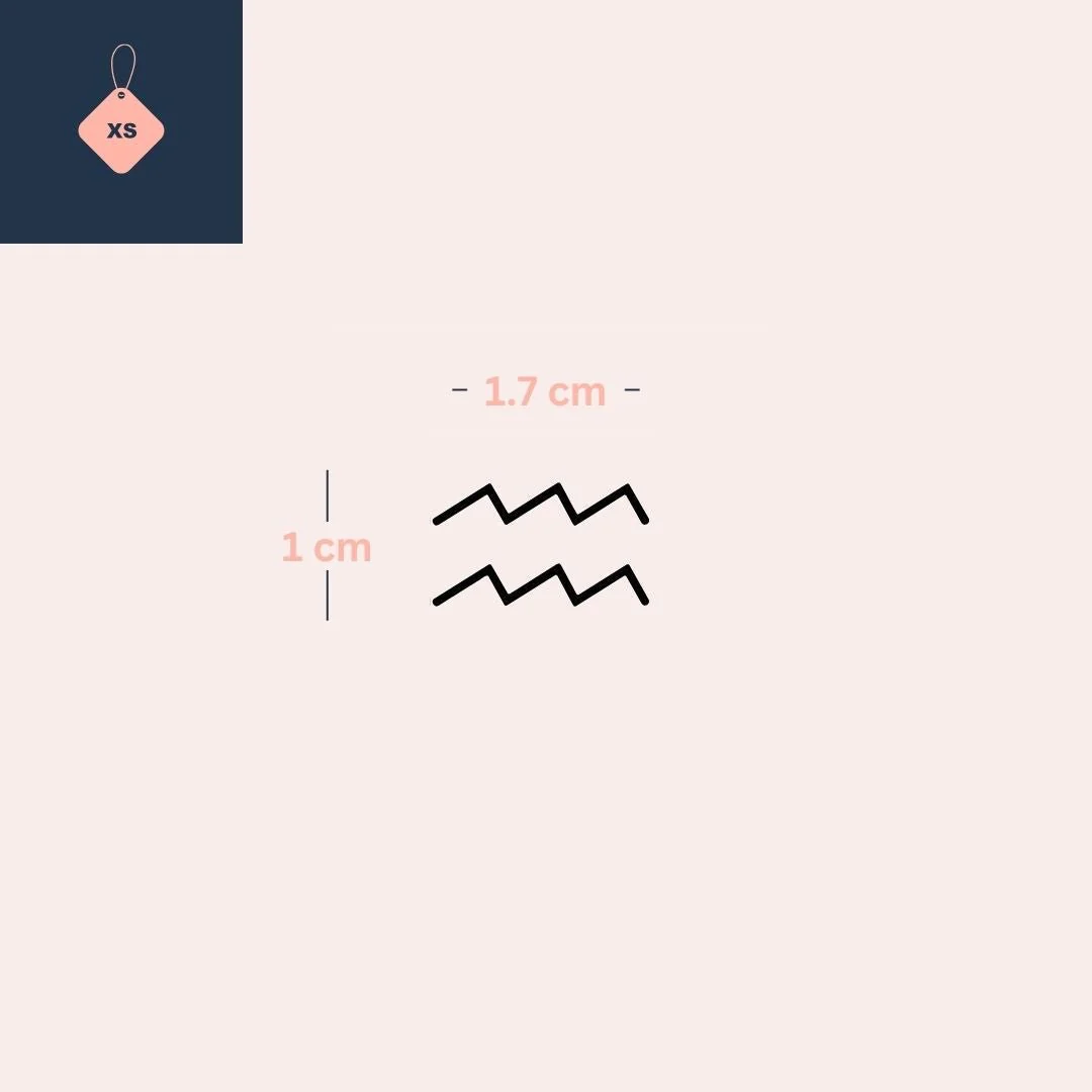 Minimalist Aquarius zodiac temporary tattoo - Image 4