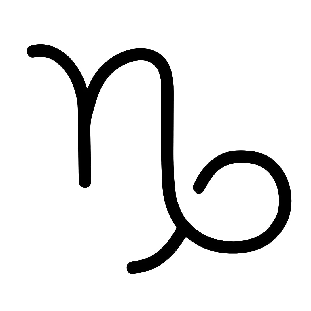 Minimalist Capricorn zodiac temporary tattoo - Image 2