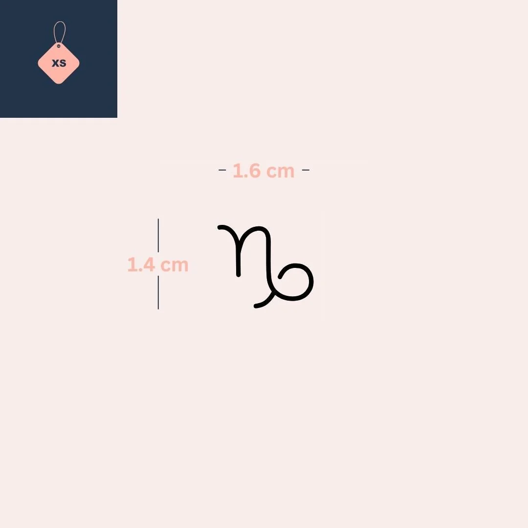 Minimalist Capricorn zodiac temporary tattoo - Image 4