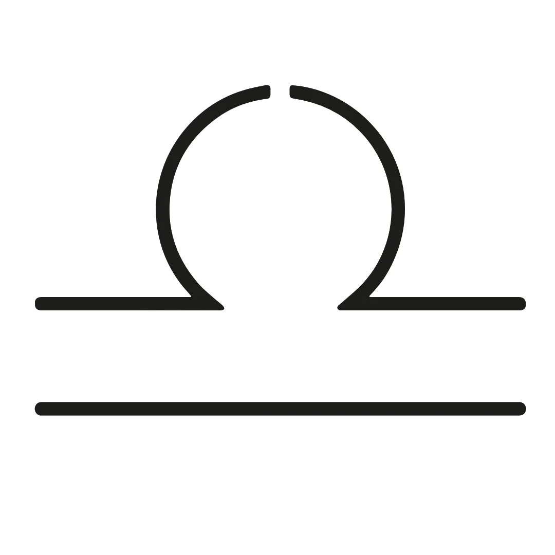 Minimalist Libra zodiac temporary tattoo - Image 2