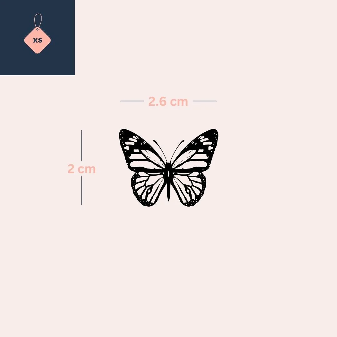 Butterfly Silhouette Temporary Tattoo - Image 4