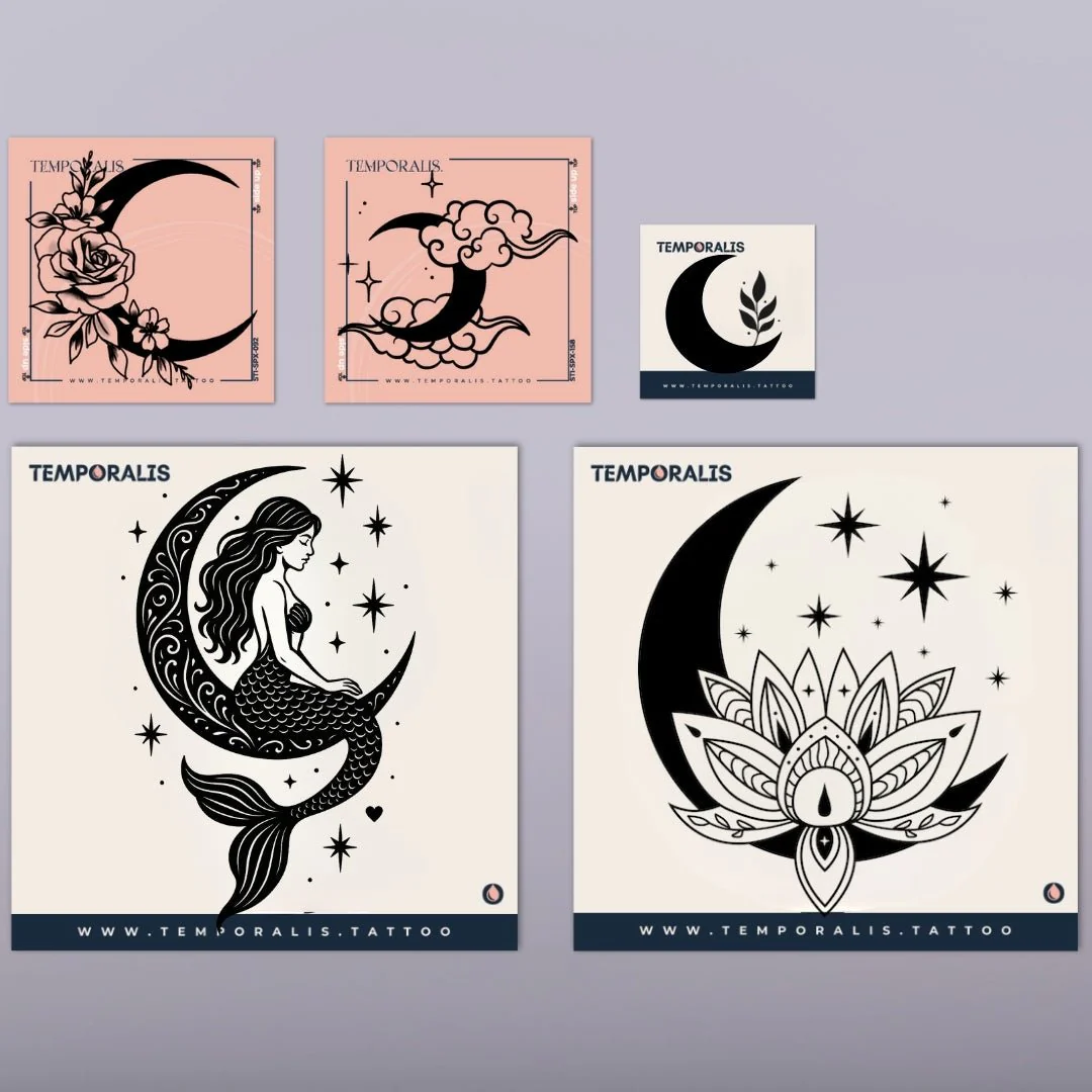 Moon - Tattoo Kit (5 tattoos)