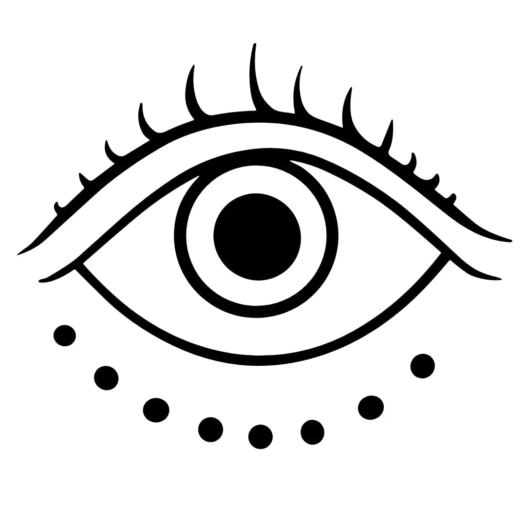 Stylized eye with lashes - temporary tattoo - Image 2