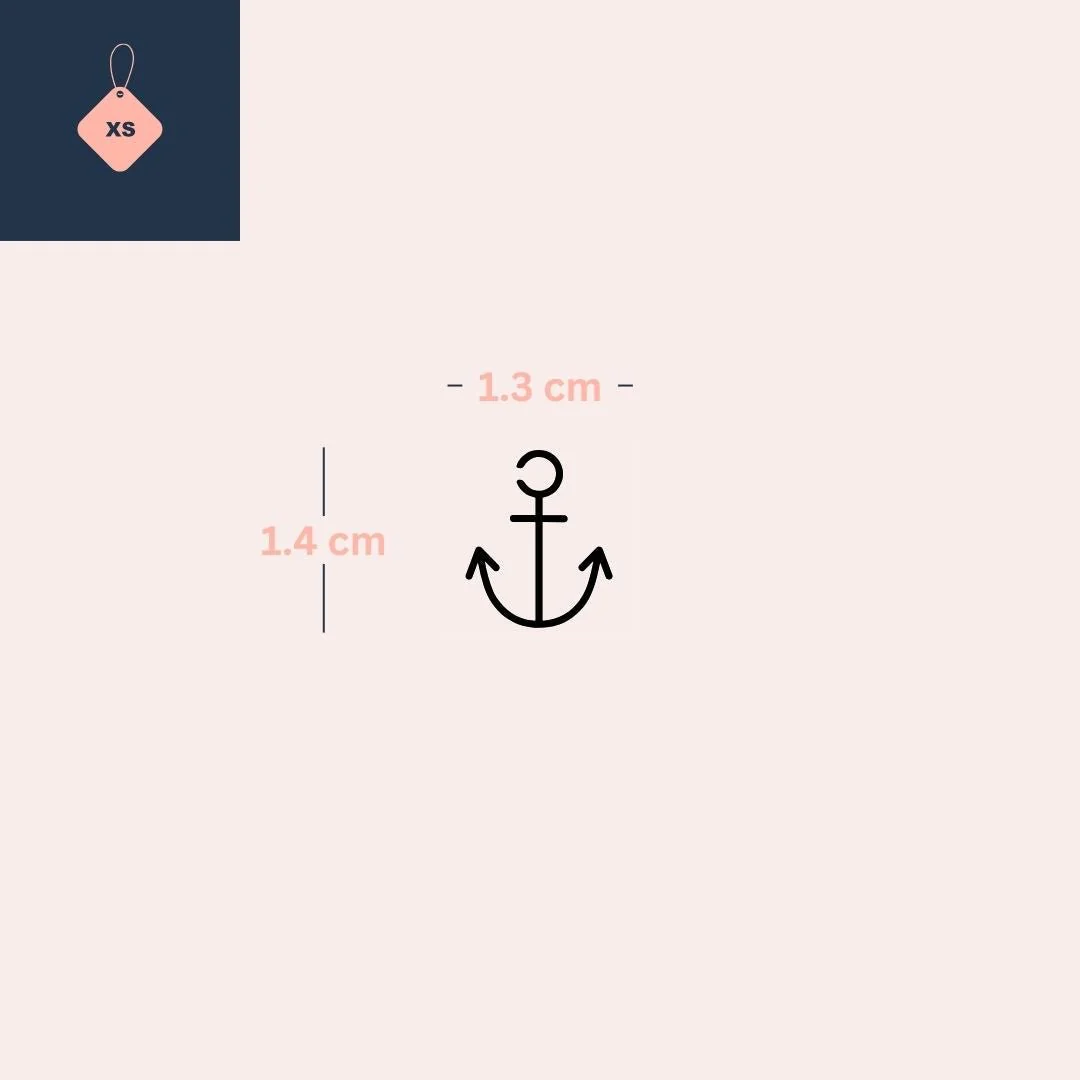 Minimalist anchor temporary tattoo - Image 4