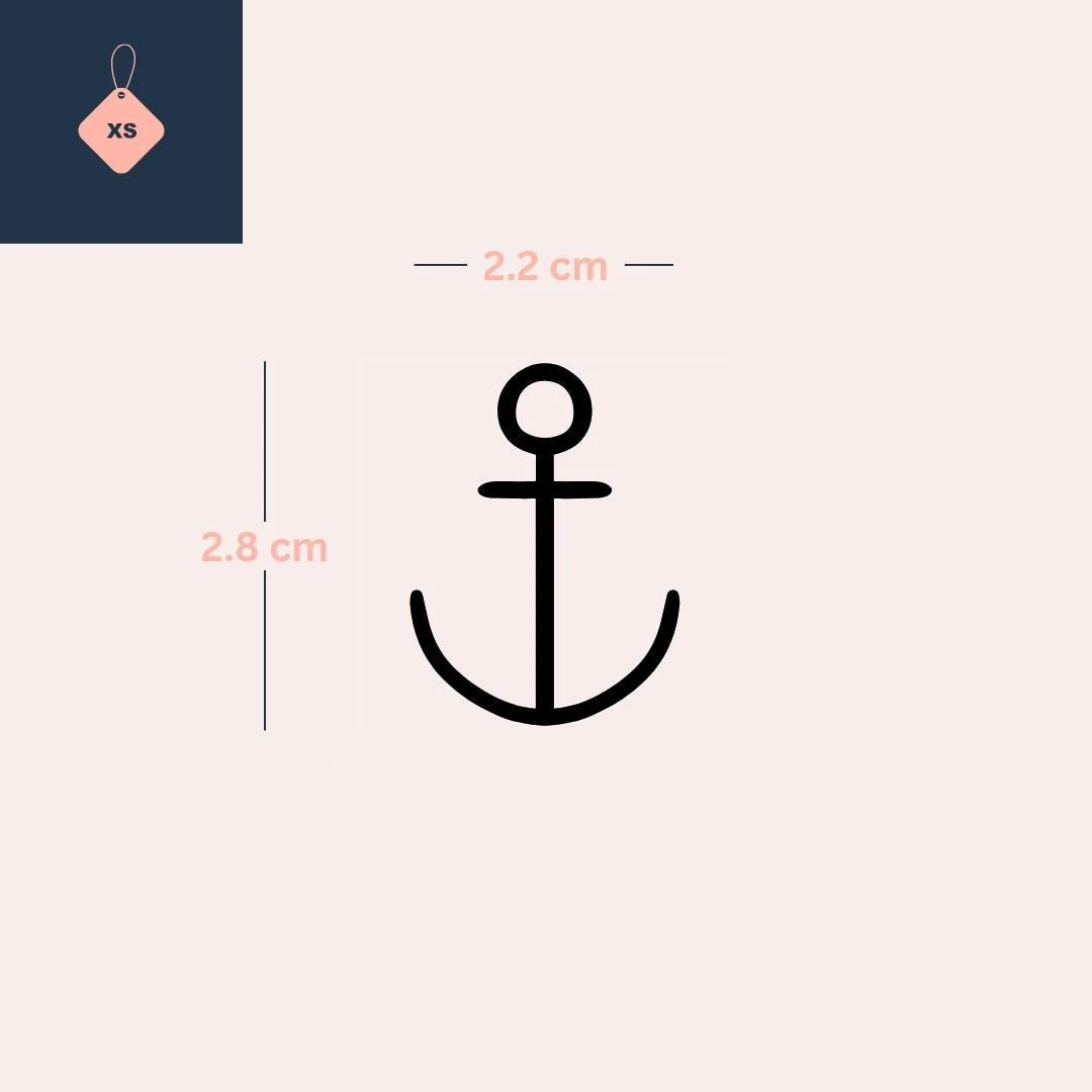 Outline Anchor Temporary Tattoo - Image 4