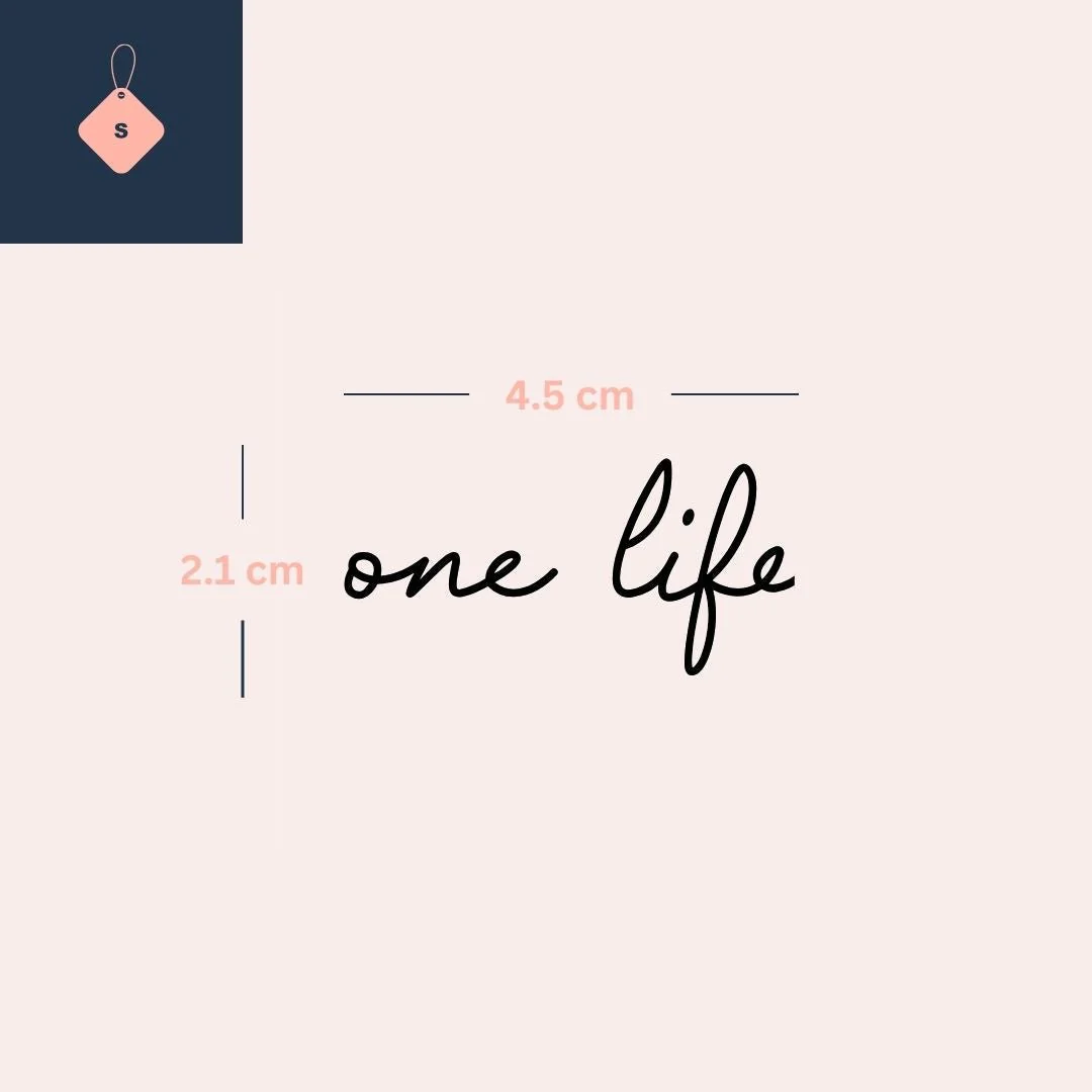 One Life script temporary tattoo - Image 4