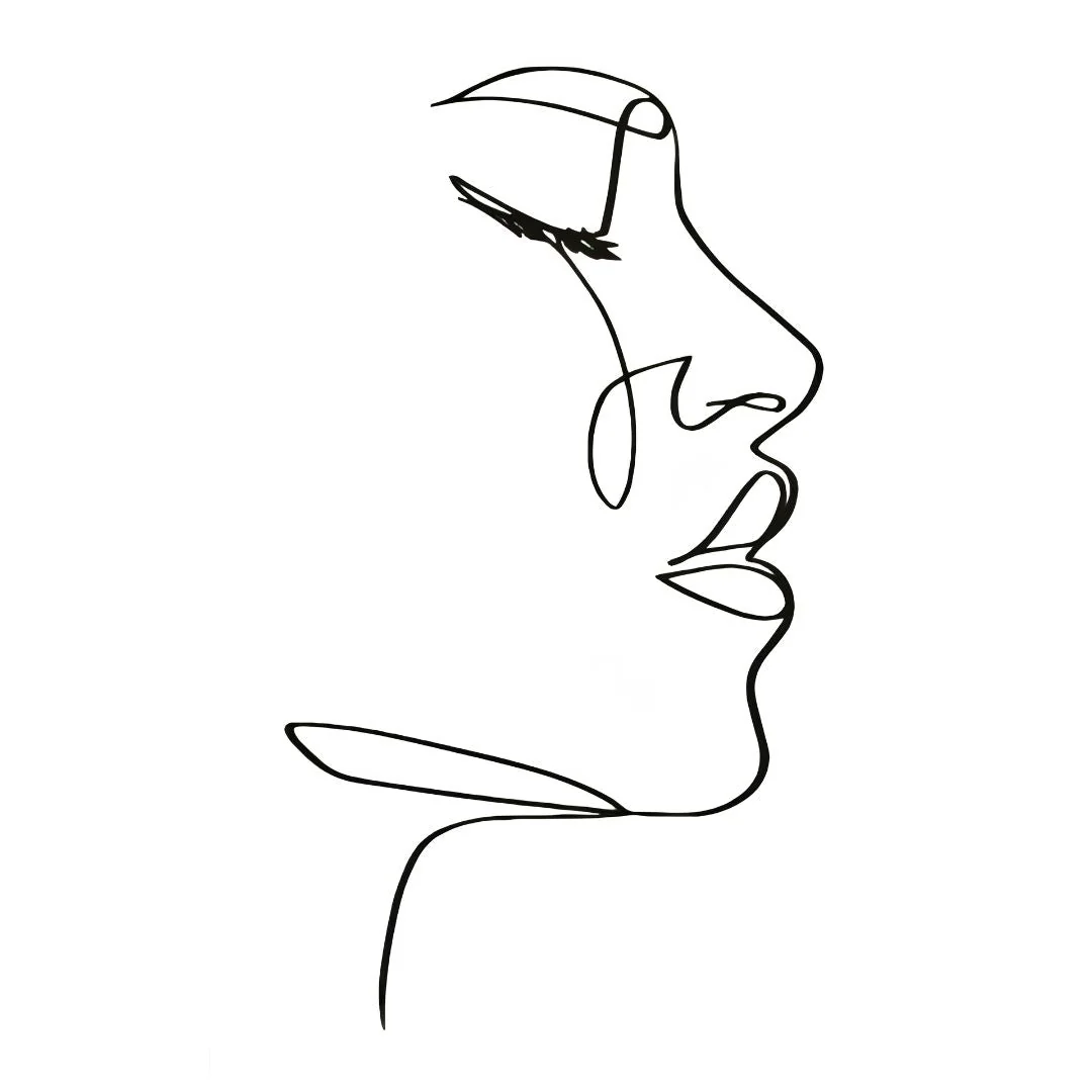 One Line Face Tattoo - Image 2