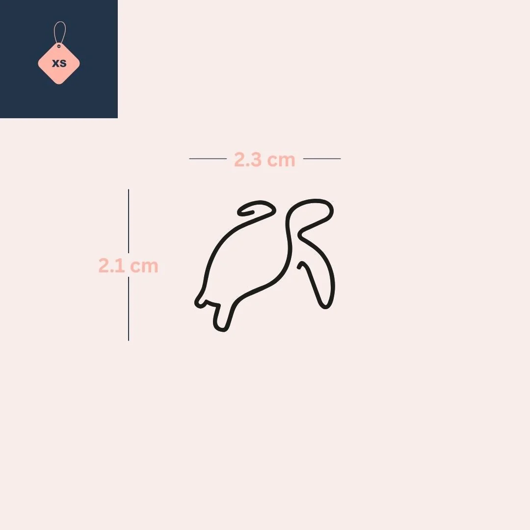 Minimalist one-line turtle temporary tattoo - Image 4