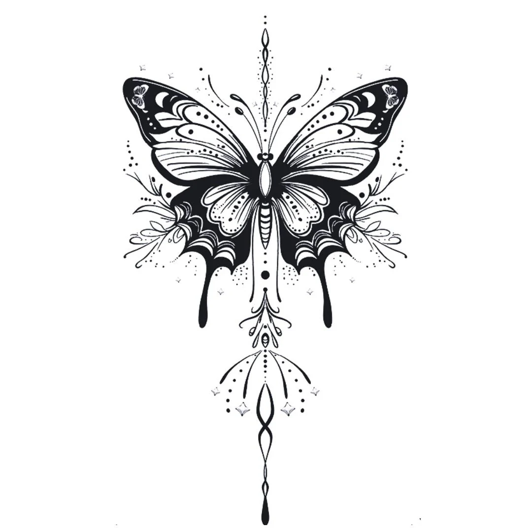 Ornamental Butterfly Tattoo - Image 2