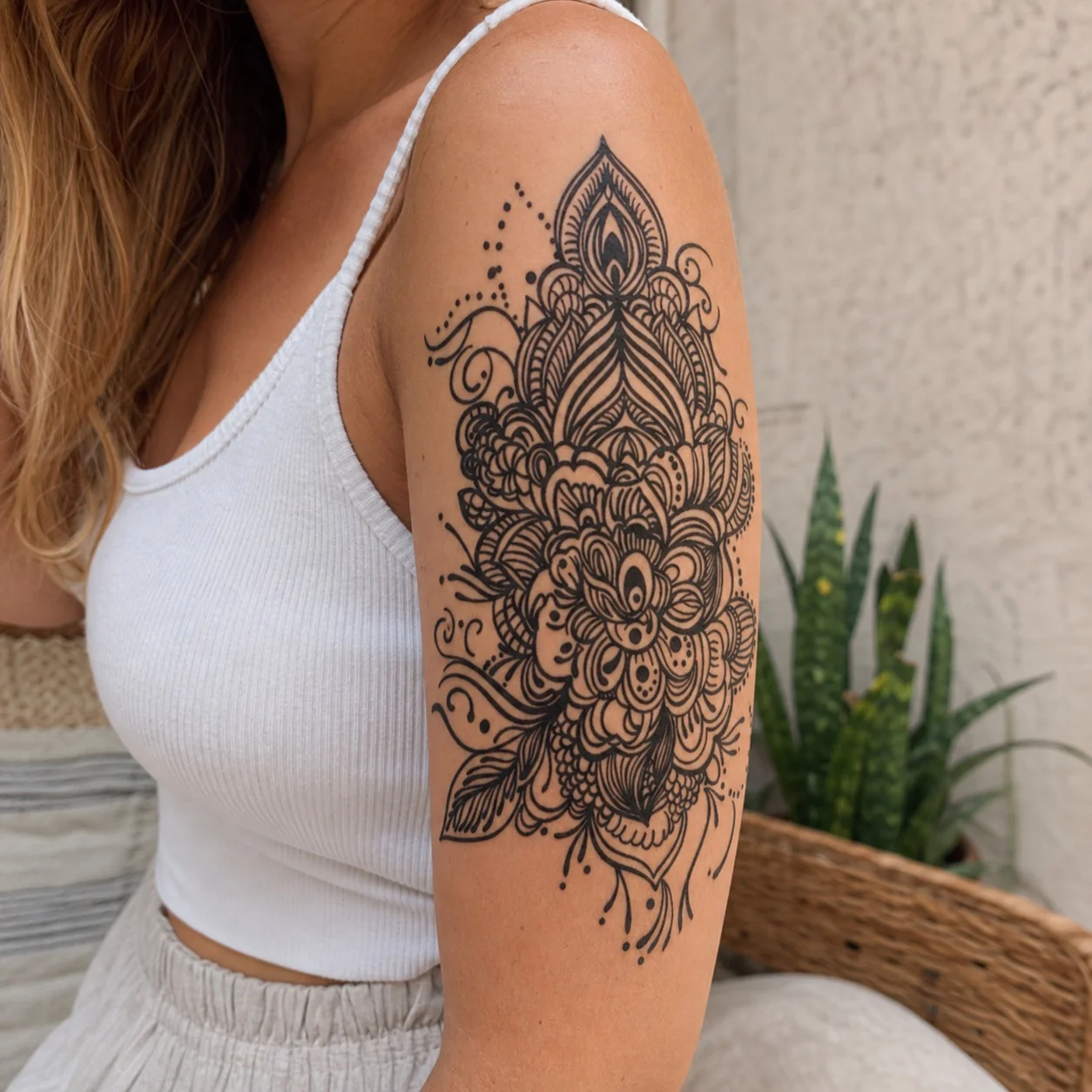 Ornate Floral Mandala Tattoo