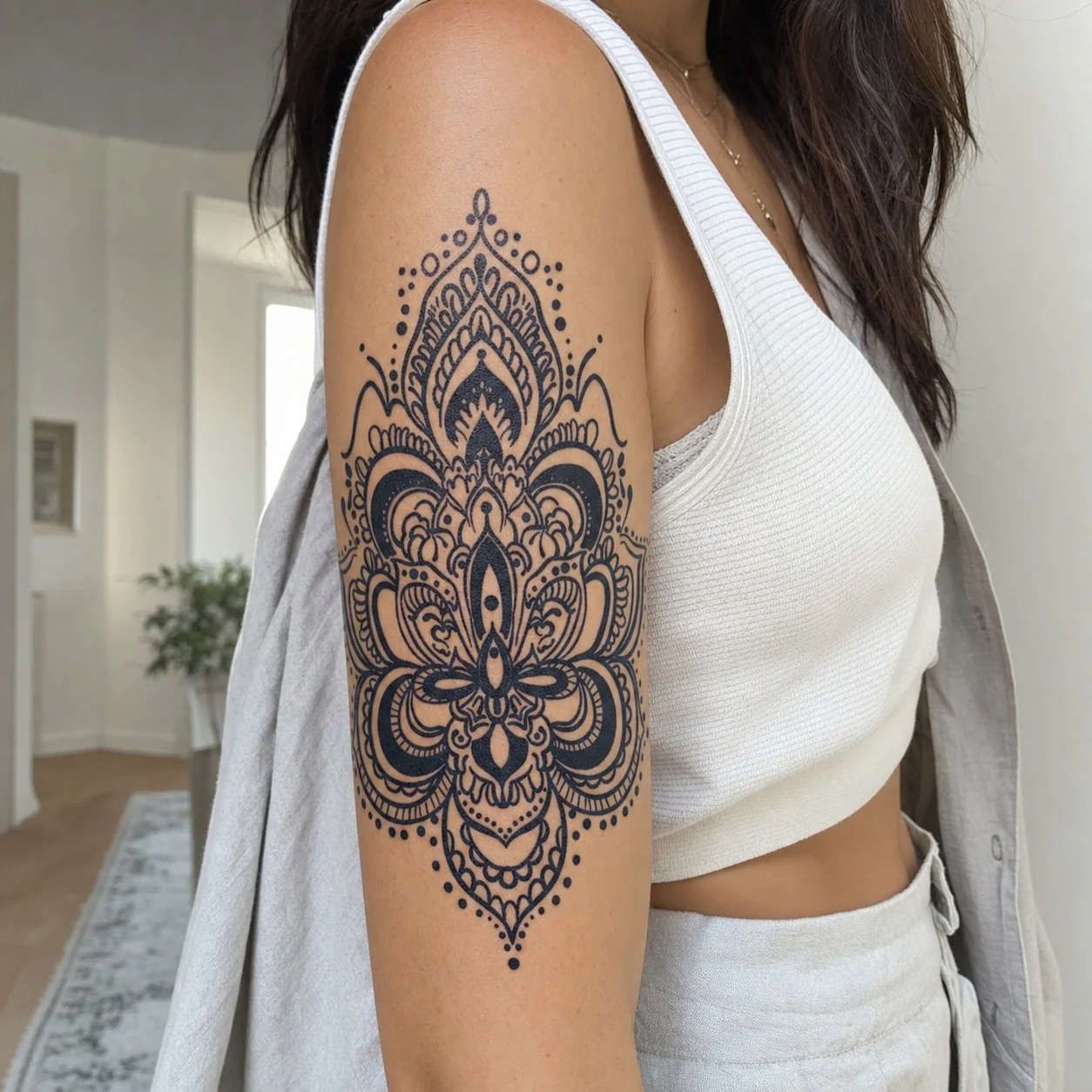 Ornate Lotus Mandala Tattoo