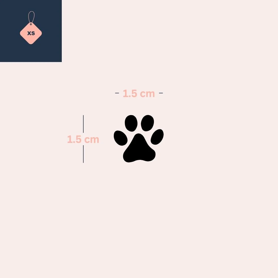 Small paw print temporary tattoo - Image 4