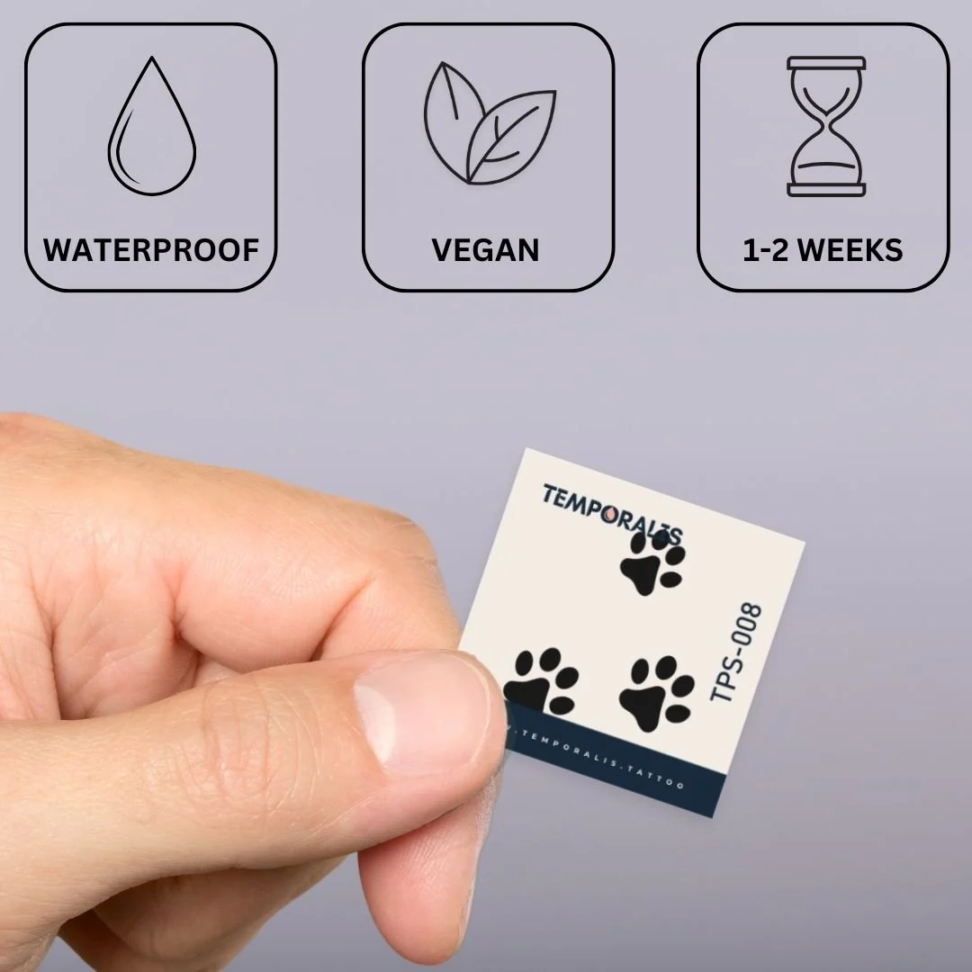 Three Paw Prints Temporary Tattoo - Image 3