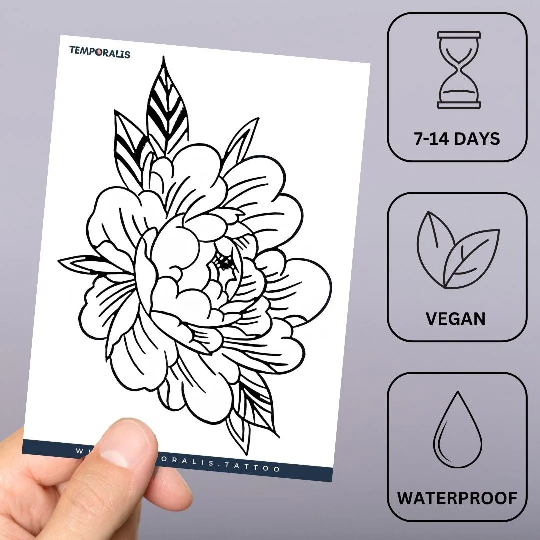 Peony Bloom Tattoo - Image 3