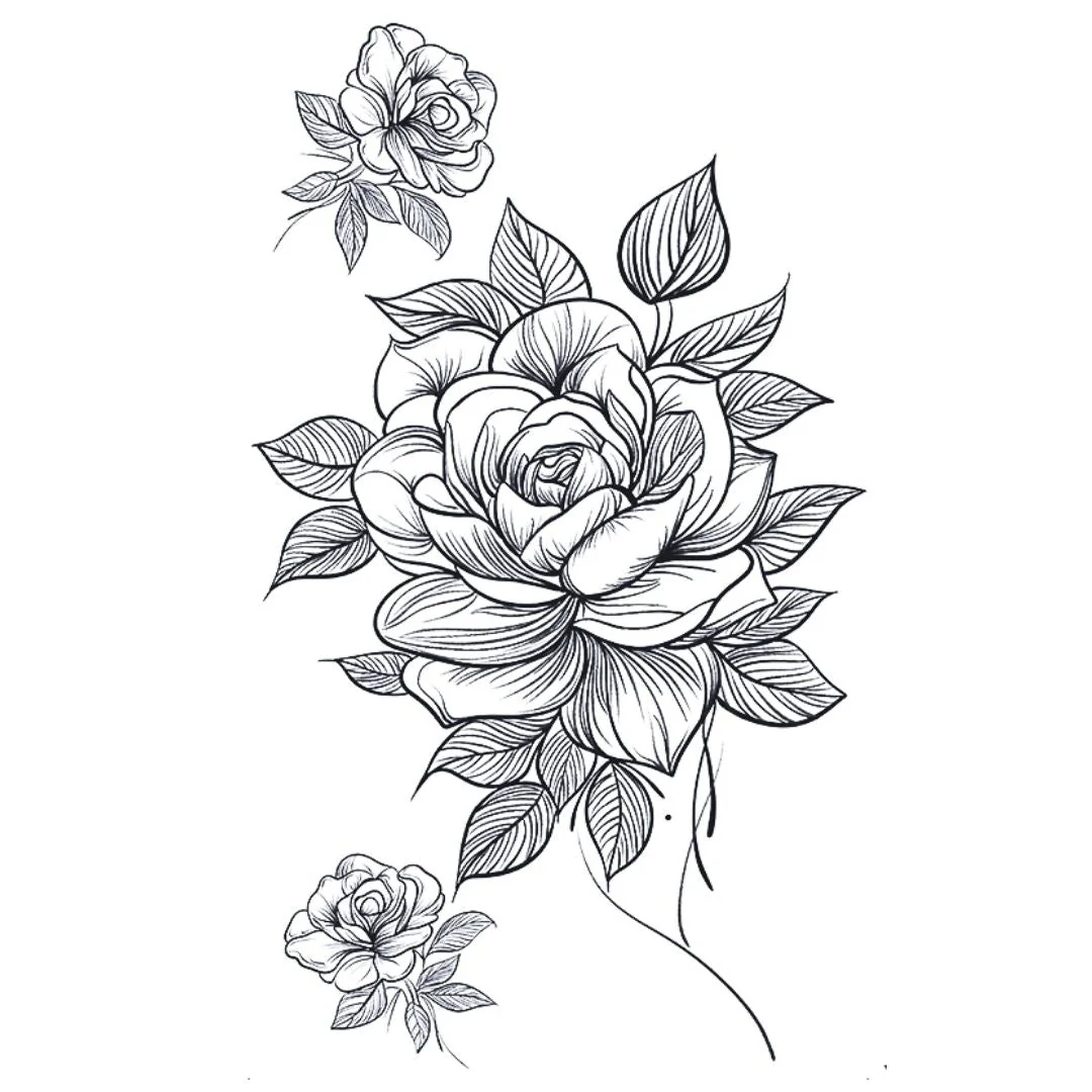 Peony Rose Bouquet Tattoo - Image 2