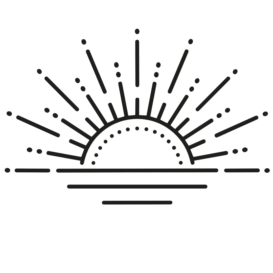 Sunrise temporary tattoo with rays and horizon - Image 2