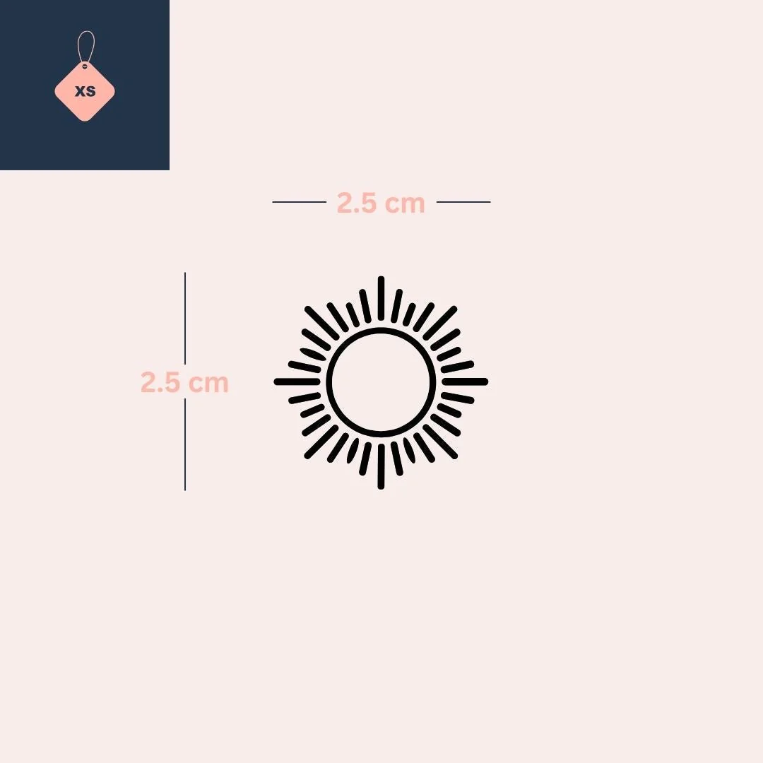 Geometric Sunburst Temporary Tattoo - Image 4