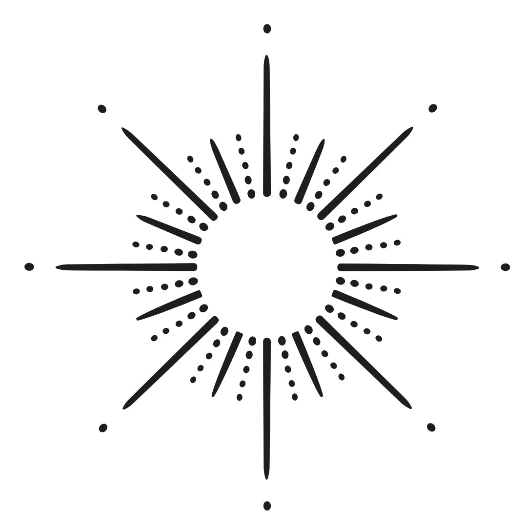 Radiant Star Dotwork Temporary Tattoo - Image 2