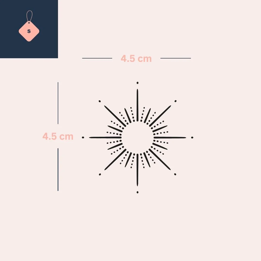 Radiant Star Dotwork Temporary Tattoo - Image 4