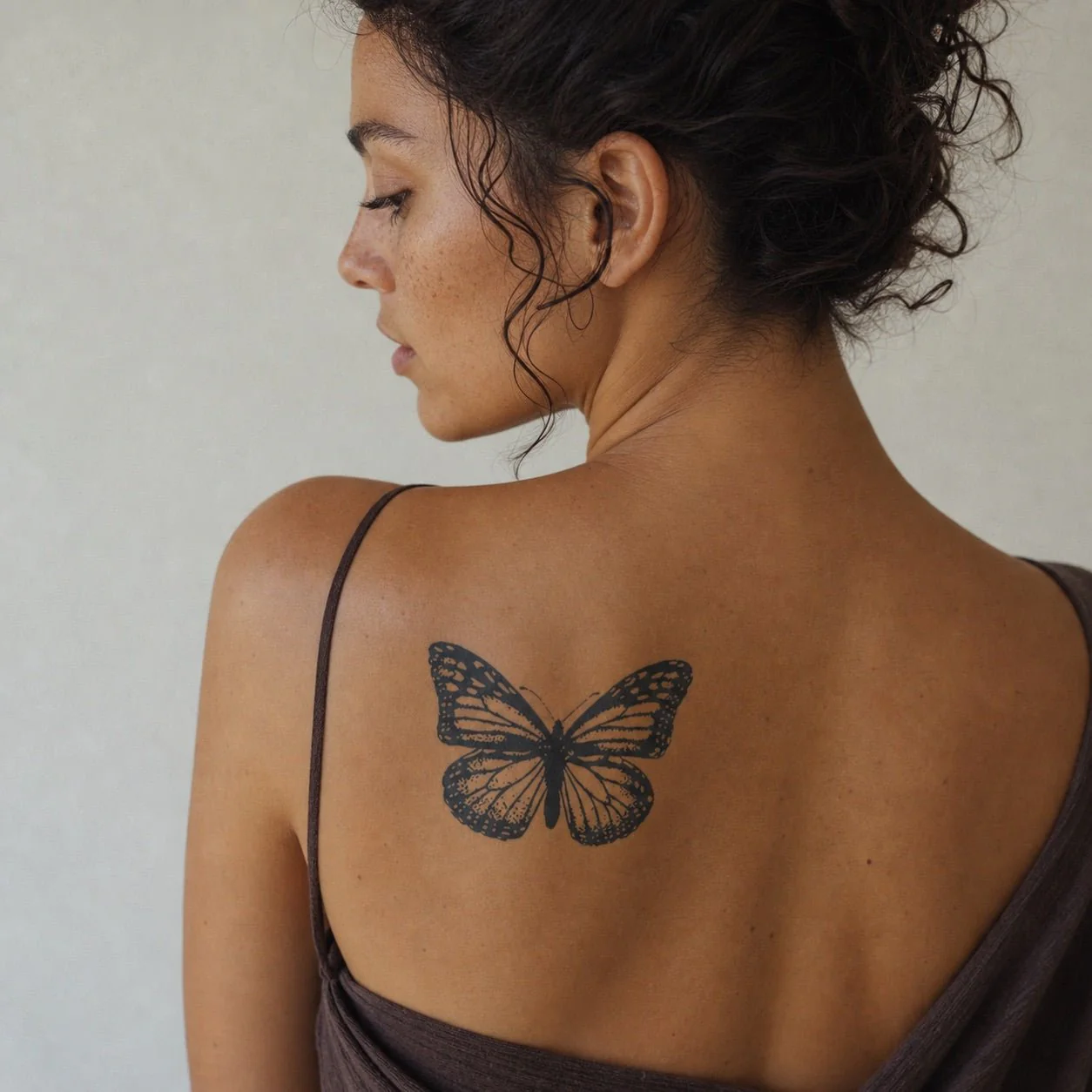 Realistic Monarch Butterfly Tattoo