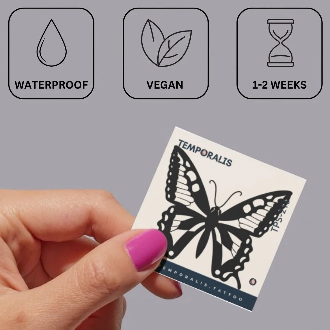 Butterfly silhouette temporary tattoo - Image 3