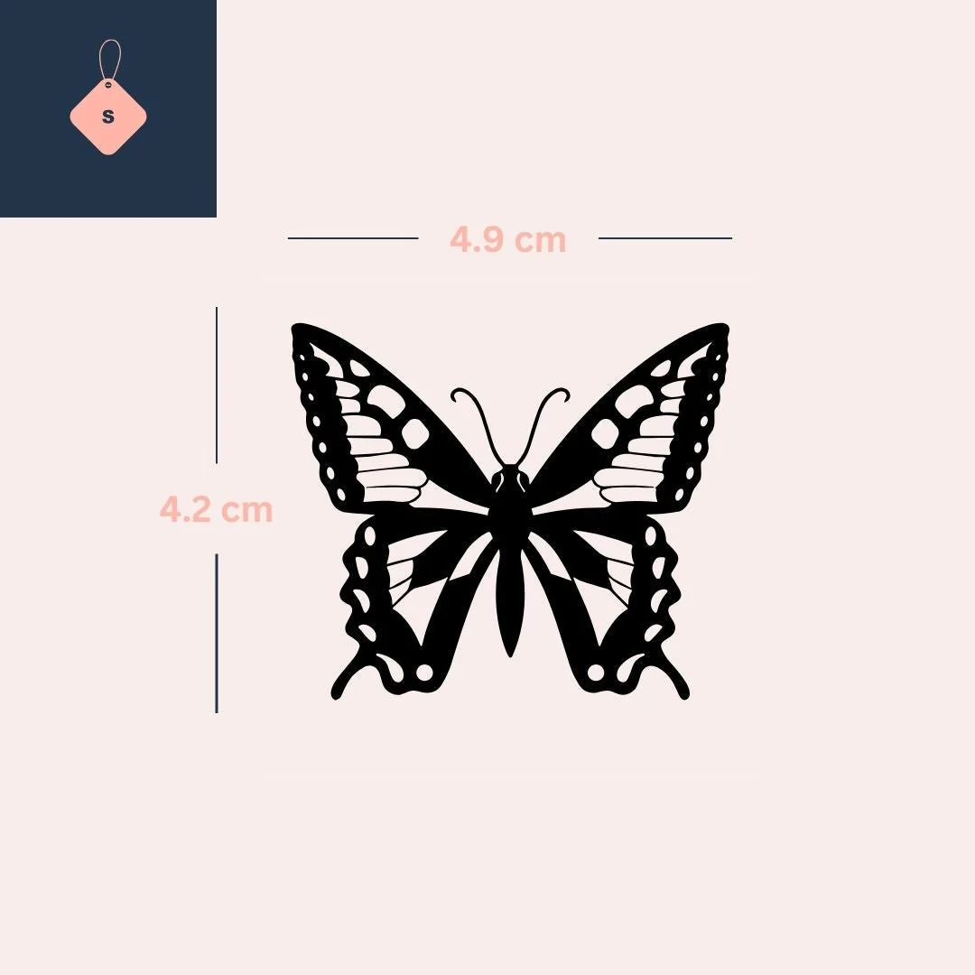 Butterfly silhouette temporary tattoo - Image 4