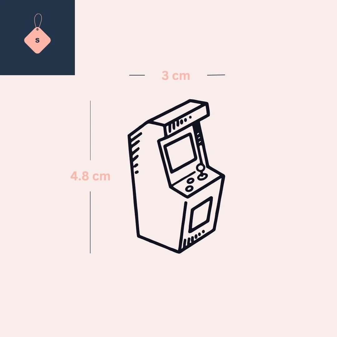 Retro arcade cabinet temporary tattoo - Image 4
