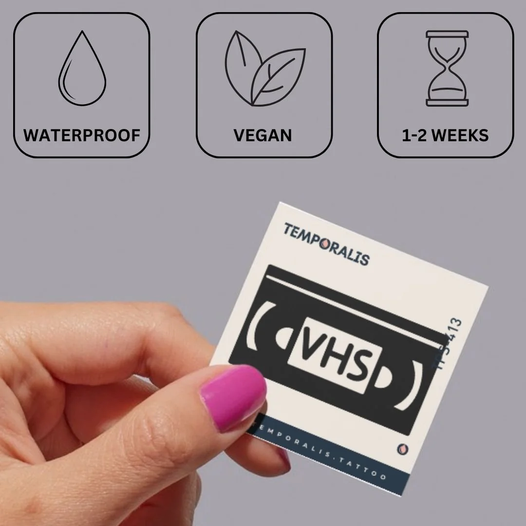 VHS tape temporary tattoo - Image 3