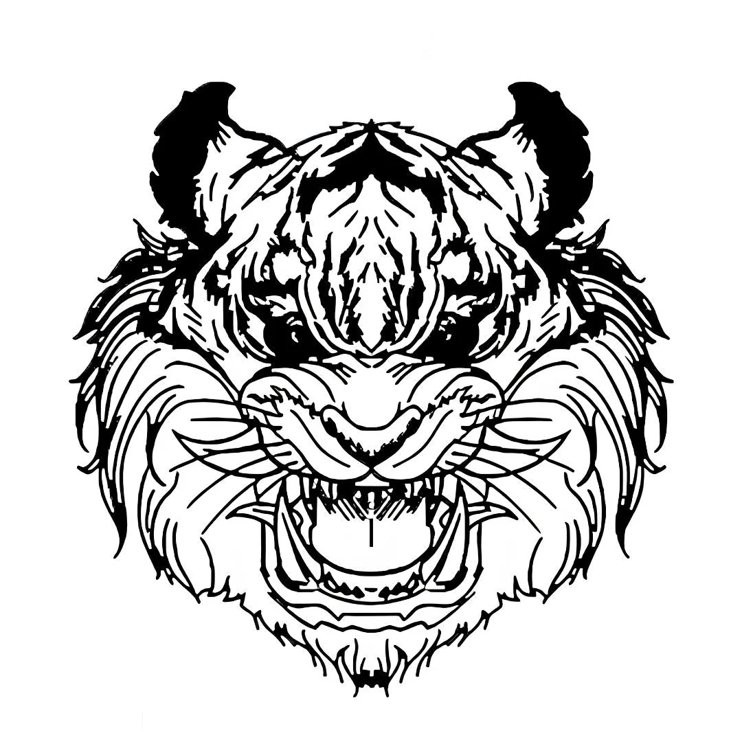 Roaring Tiger Head Tattoo - Image 2