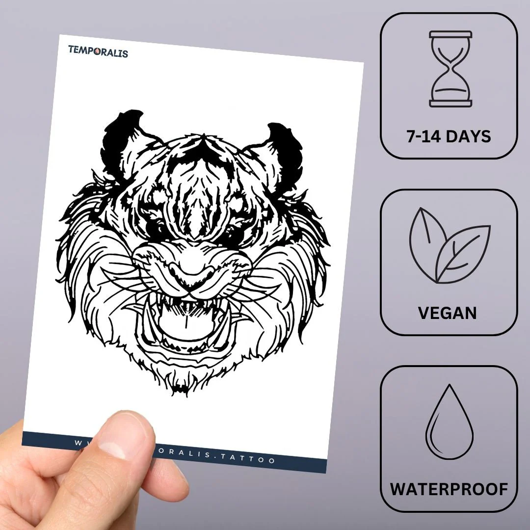 Roaring Tiger Head Tattoo - Image 3