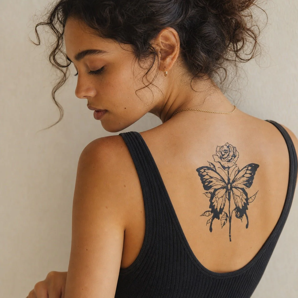Rose Butterfly Tattoo