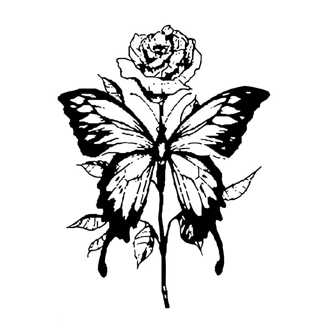 Rose Butterfly Tattoo - Image 2