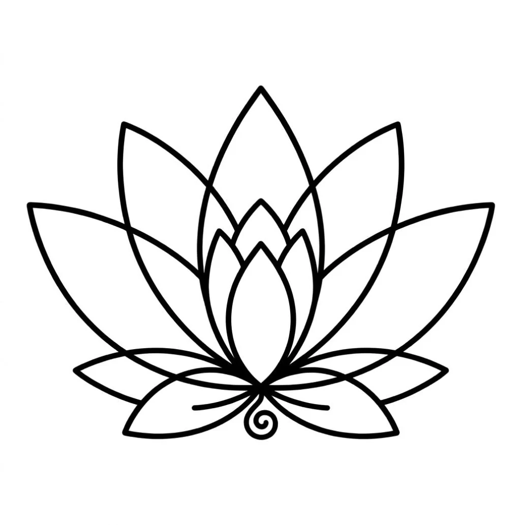 Fine line lotus flower temporary tattoo - Image 2