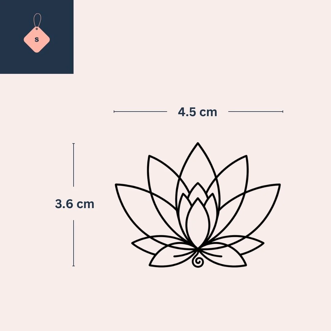 Fine line lotus flower temporary tattoo - Image 4