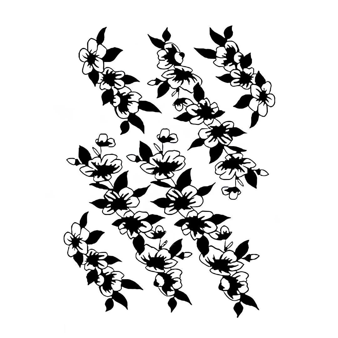 Scattered Blossom Cluster Tattoo - Image 2