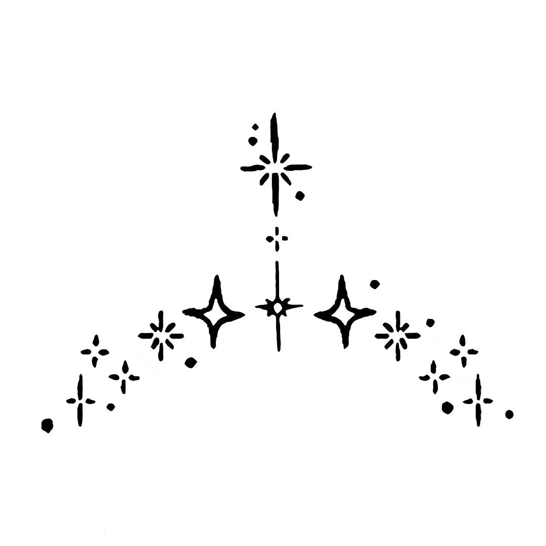 Scattered Star Sparkle Tattoo - Image 2