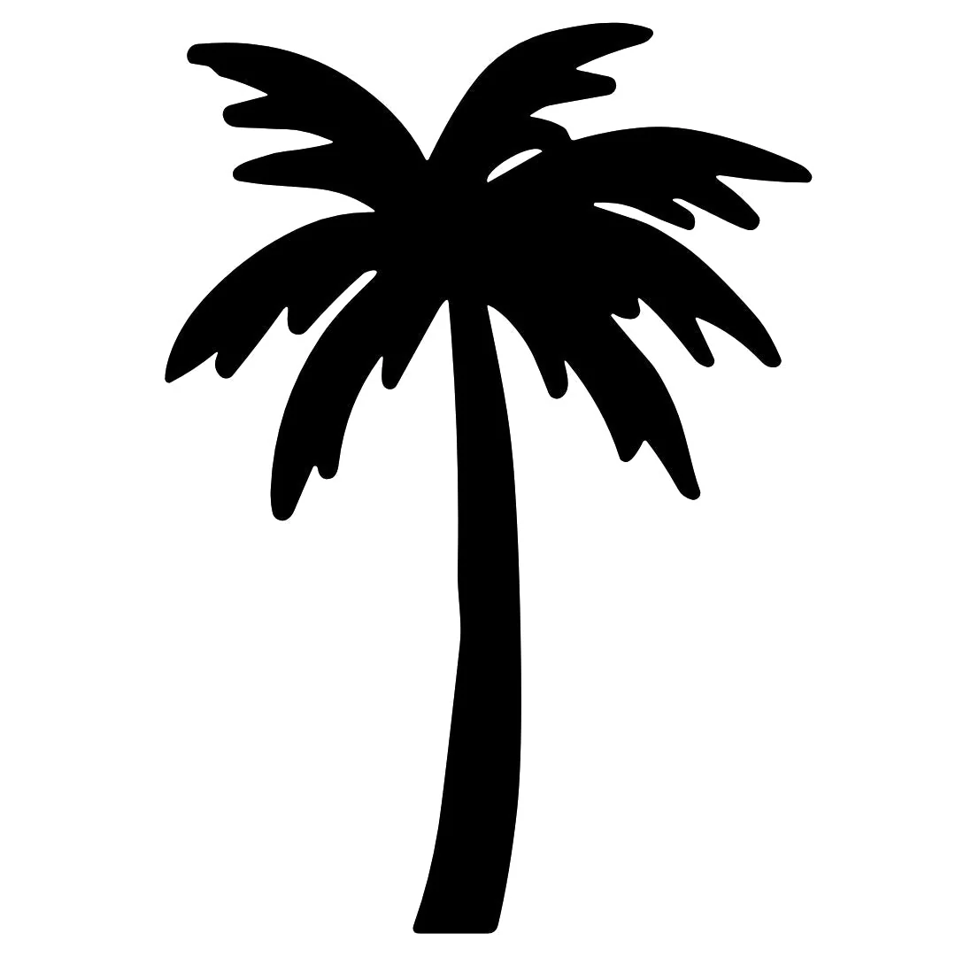 Palm tree silhouette temporary tattoo - Image 2