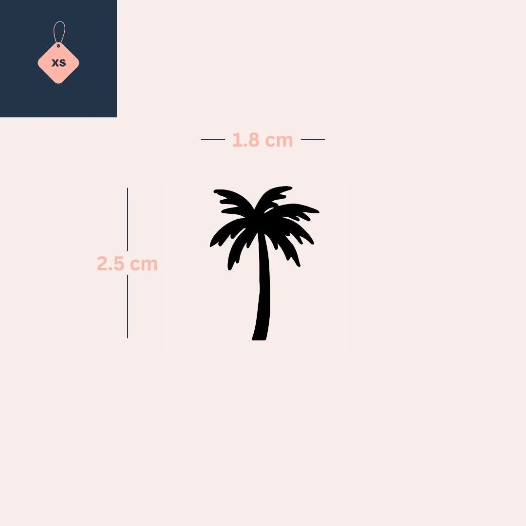 Palm tree silhouette temporary tattoo - Image 4
