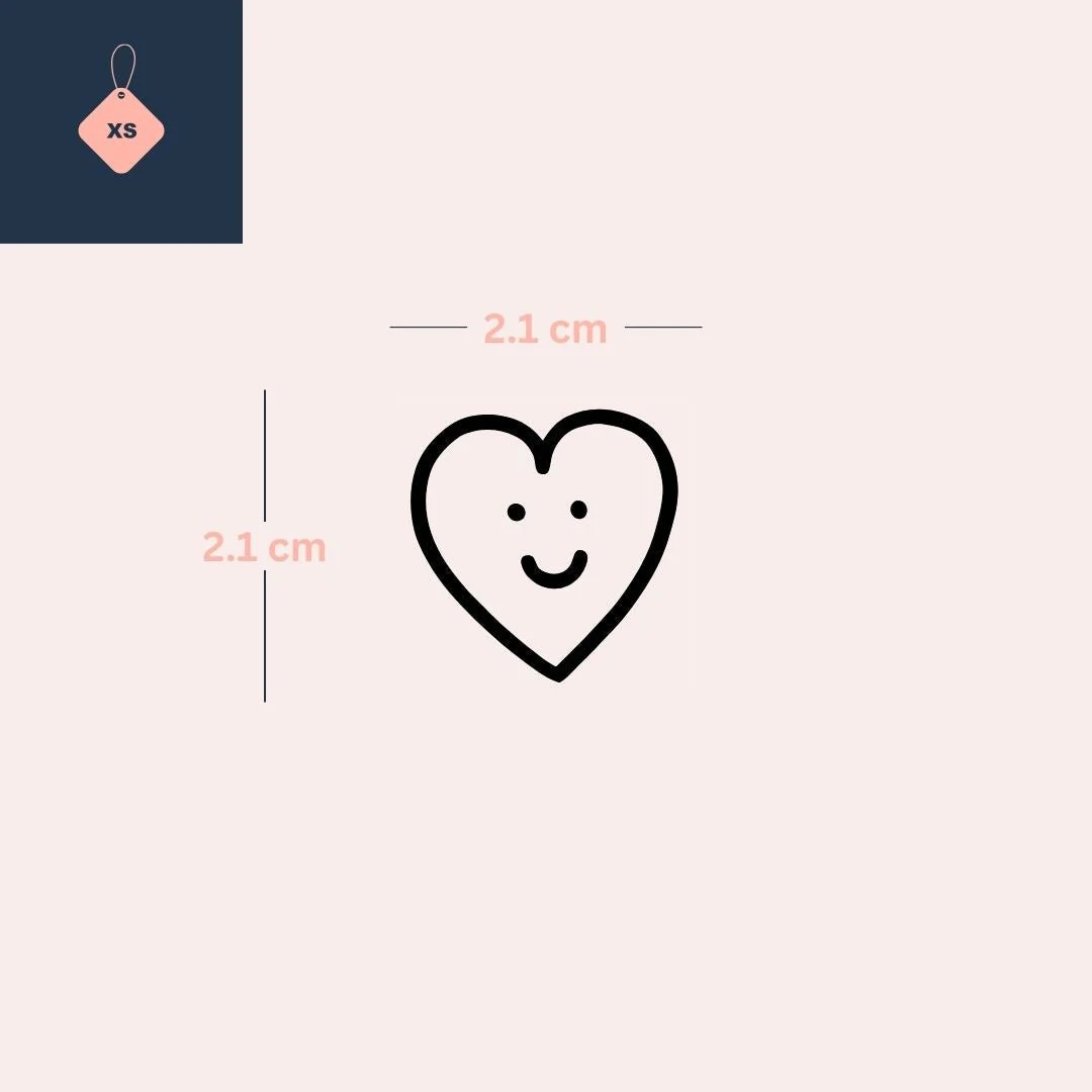 Smiling heart temporary tattoo - Image 4