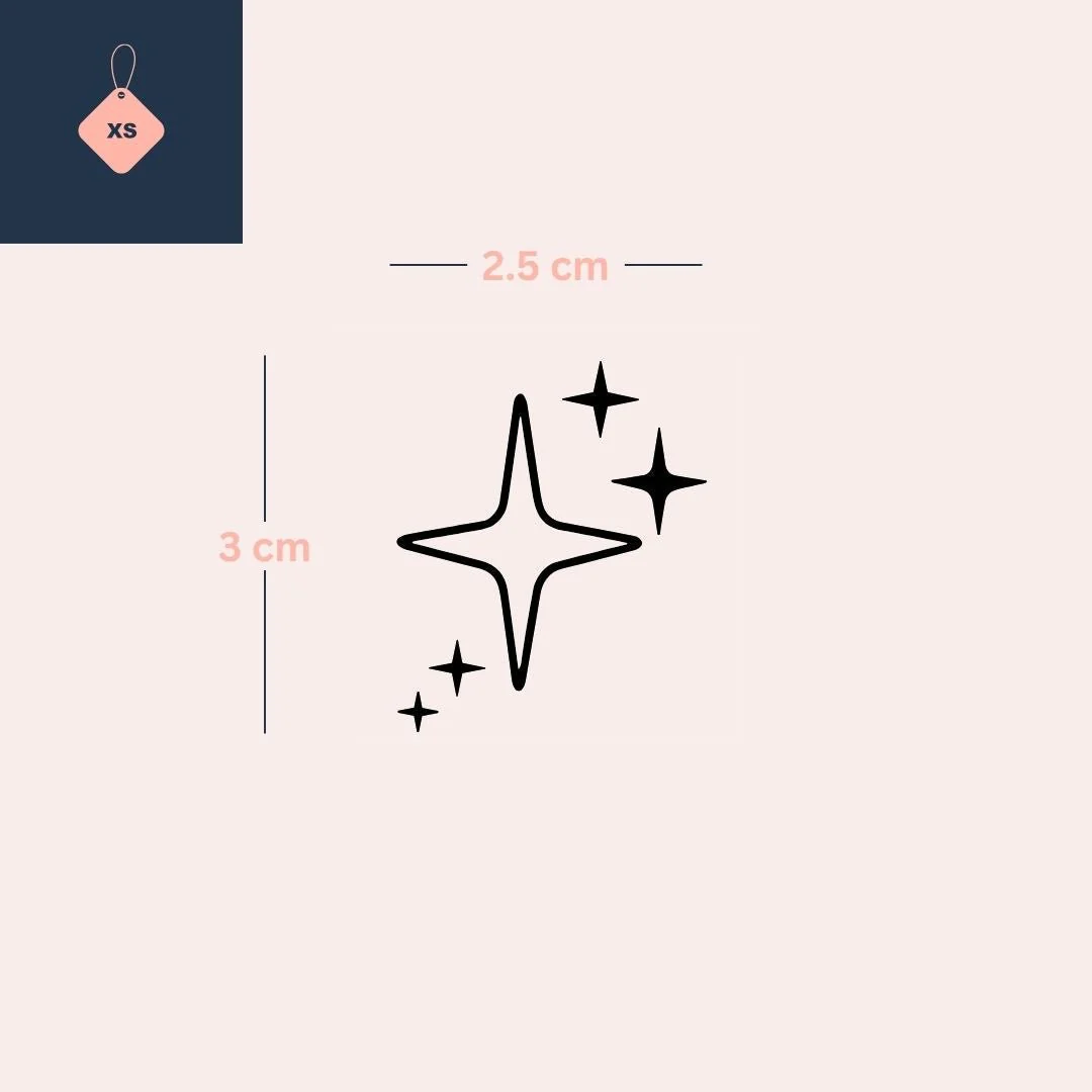 Sparkling stars temporary tattoo - Image 4