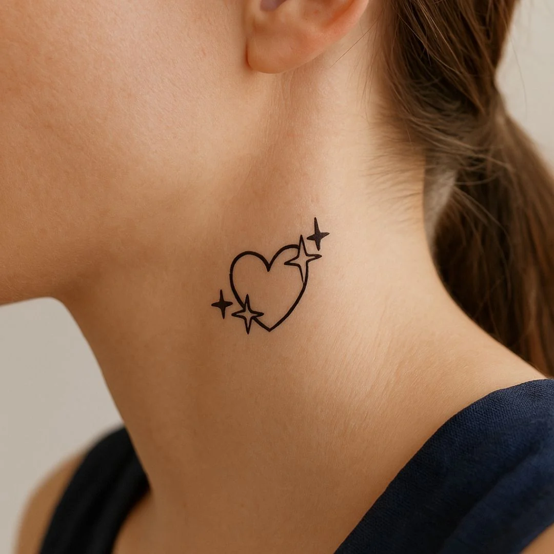 Sparkling Heart Temporary Tattoo