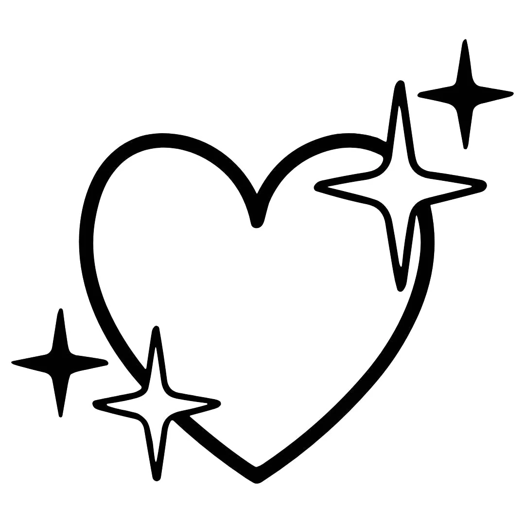 Sparkling Heart Temporary Tattoo - Image 2